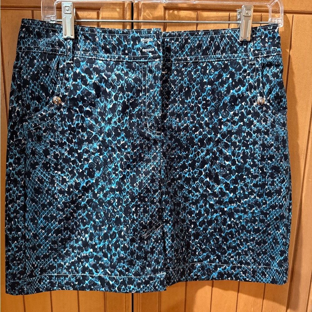 Blue Patterned Women's Skirt GG Blue